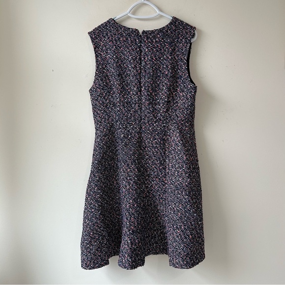 J. Crew Confetti Tweed Dress Blue Multicolored A-Line Party Rainbow Stylish Fun - Picture 3 of 10